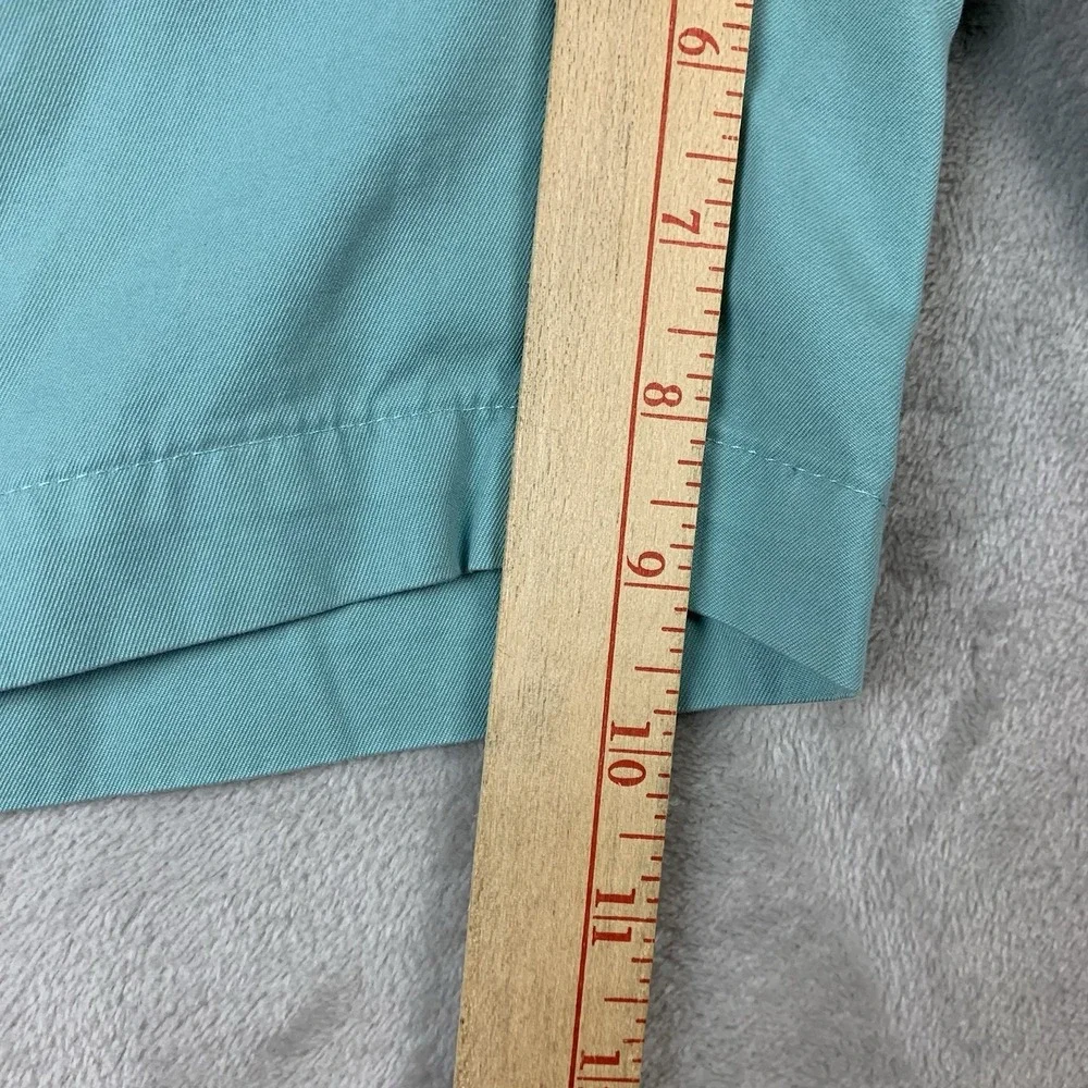 Peter Millar Shorts Mens 40 Green Golf Pima Cotton Flat Front Chino Casual